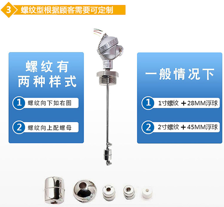 數(shù)顯浮球液位計(jì)螺紋分類(lèi)圖