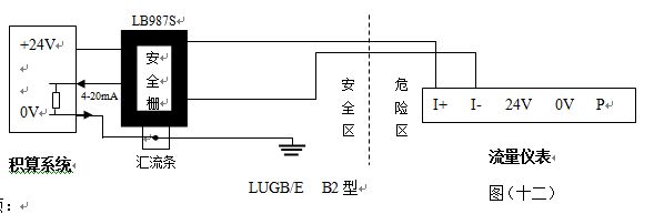 丁烷流量計防爆儀表接線圖